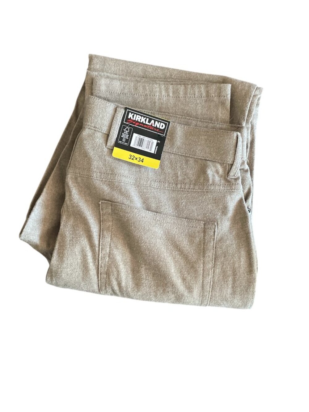 Men's Brushed 5 pocket Pant, Kirkland Signature, 32X34, brown , NWT